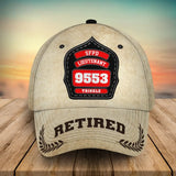 Personalized Retired Canadian Firefighter ID & Department Canada Flag 3D Cap Printed AHVA241788