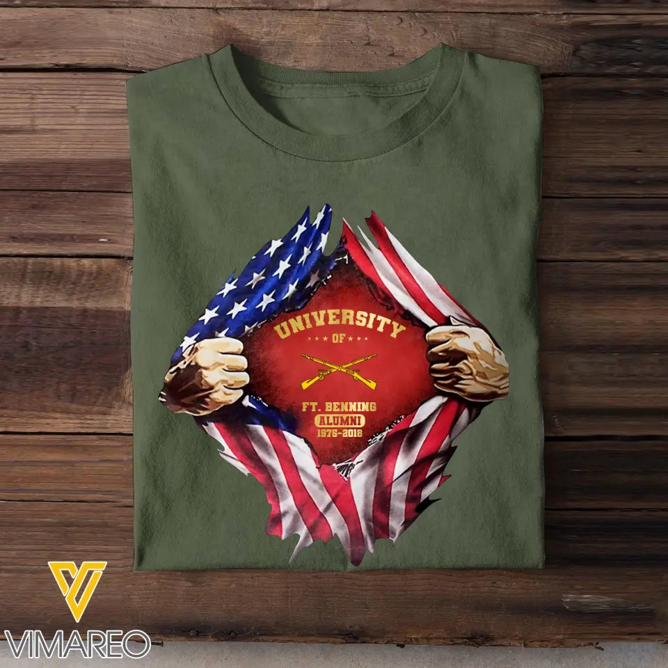Personalized US University Of Military US Flag T-shirt Printed KVH241810