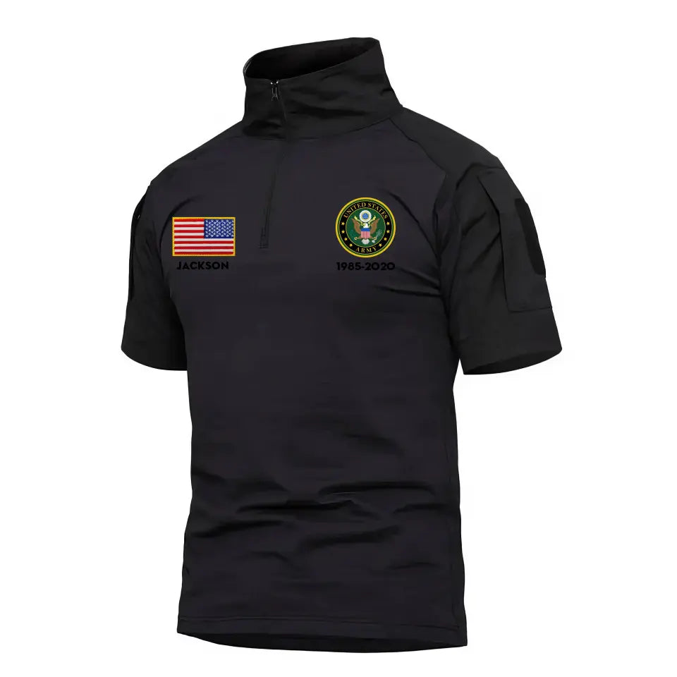 Personalized US Military Logo Custom Name & Time Hiking Army Shirt Printed KVH241817