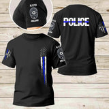 Personalized US Police Badge Logo & Department Custom Name T-shirt Printed AHVQ241829