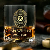 Personalized US Police Bagde Custom Name & Time 
Decanter Set With Glasses Or Whiskey Glass Printed AHVA241836