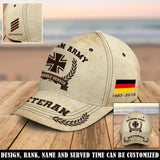 Personalized German Veteran Proudly Served Custom Name, Rank & Service Time Cap 3D Printed AHVQ241850