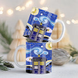 Personalized Starry Night Dr Who Van Gogh Police Box Mug Printed QTVA241848