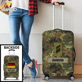 Personalized German Veteran Rank Camo German Flag Custom Name & Time Suitcase Printed LVA241904