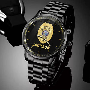 Personalized US Police Badge Police Officer Custom Name Watch Printed QTKH241927