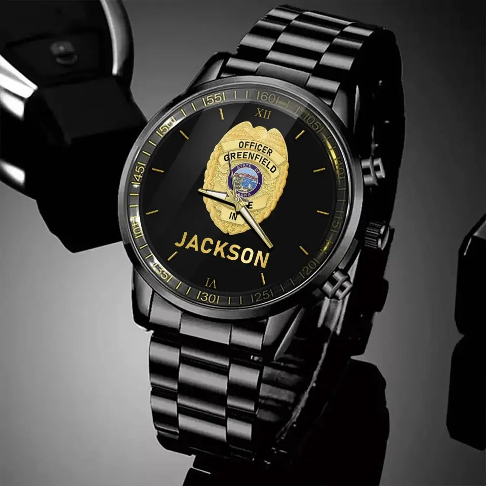 Personalized US Police Badge Police Officer Custom Name Watch Printed QTKH241927