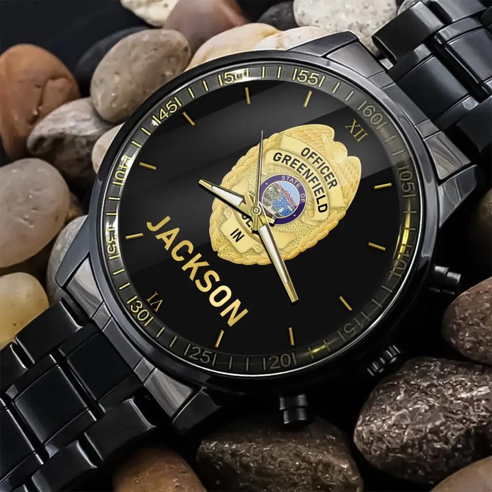 Personalized US Police Badge Police Officer Custom Name Watch Printed QTKH241927