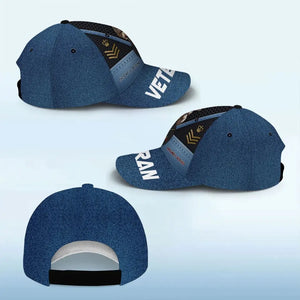 Personalized British Army Veteran Rank Gold This We'll Defend Proundly Served Cap 3D Printed AHVA241936