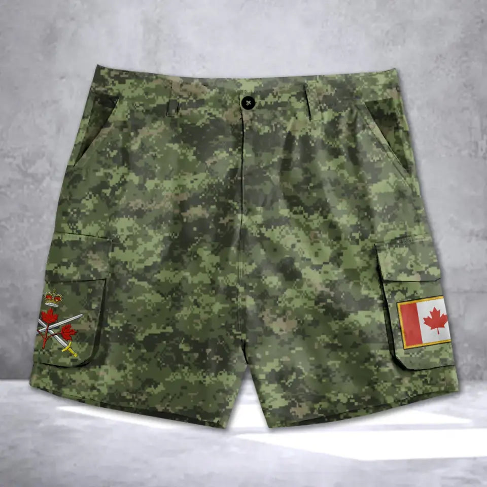 Personalized Canadian Veteran Camo Canadian Military Logo Cargo Short Printed AHVA241937
