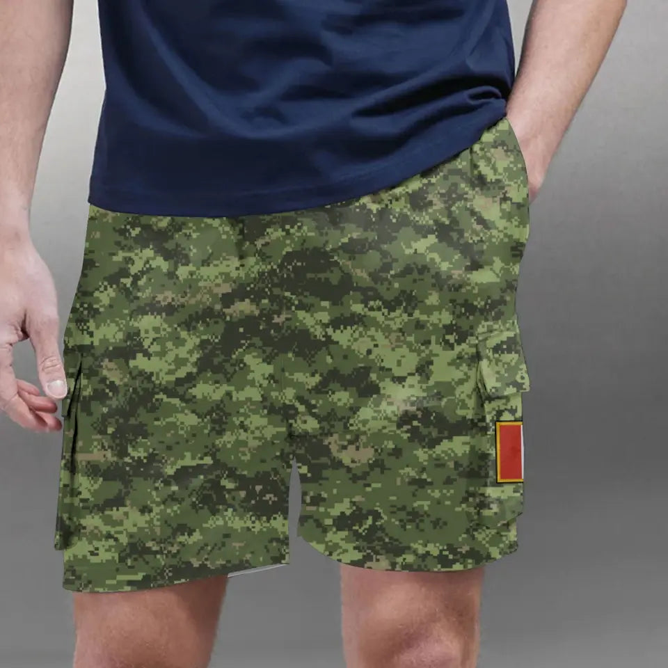 Personalized Canadian Veteran Camo Canadian Military Logo Cargo Short Printed AHVA241937