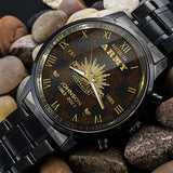 Personalized Australian Army Veteran Australian Military Logo Custom Rank Gold & Service Time Watch Printed AHVA241938