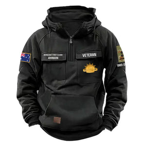 Personalized I Walked The Walk Australian Veteran Australian Military Logo & Rank Camo American Retro Hooded Sweatshirt Printed AHVA241939