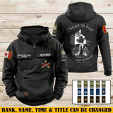 Personalized I Walked The Walk Canadian Veteran Canadian Military Logo & Rank Camo American Retro Hooded Sweatshirt Printed AHVA241939