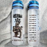 Personalized Canadian Veteran Canadian Military Logo Custom Rank & Name Water Tracker Bottle Printed KVH241940