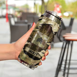 Personalized United State Veteran Rank Camo Custom Name Stainless Steel 3D Print Cup Printed VA241942