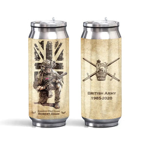 Personalized British Veteran Logo Custom Rank Camo & Name Stainless Steel 3D Print Cup Printed AHVA241945