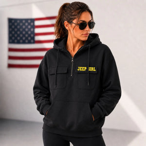 Personalized Ain't Nothing But A Jeep Thang Jeep Girl American Retro Hooded Sweatshirt Printed H1905