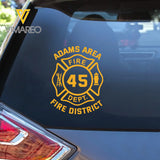 Personalized US  Firefighter Custom Name Department & ID Car Decal Printed