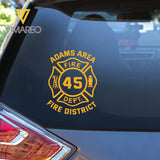 Personalized US  Firefighter Custom Name Department & ID Car Decal Printed