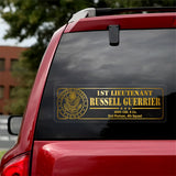 Personalized US Veterans Soldier Car Decal Printed ML1604