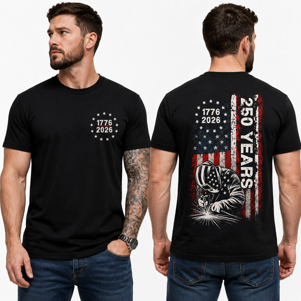 250th Aniversary Welder Flag Polo Shirt 3D Printed