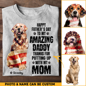 Personalized Upload Your Dog Photo With Dog Name TShirt Printed 23MAY-HQ17