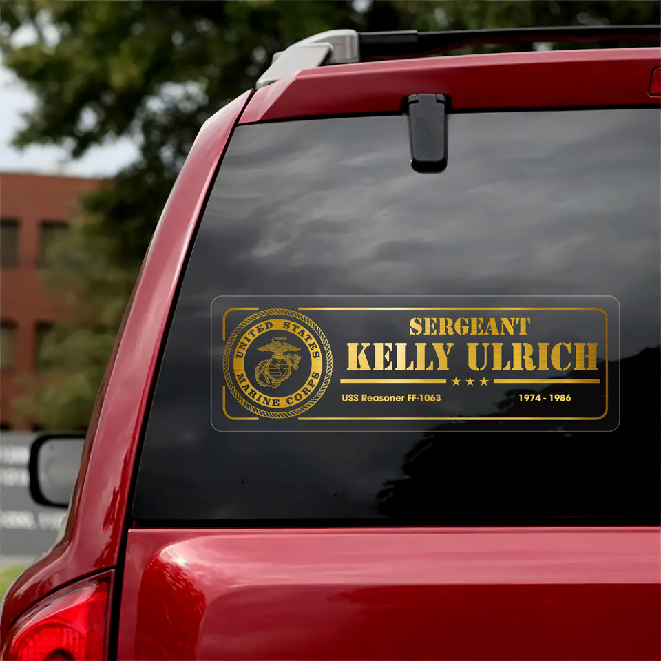 Personalized US Veterans Soldier Car Decal Printed ML1604