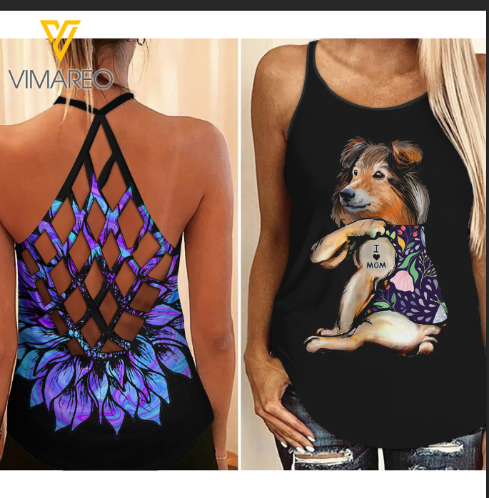 SHELTIE Criss-Cross Open Back Camisole Tank Top AAYY4
