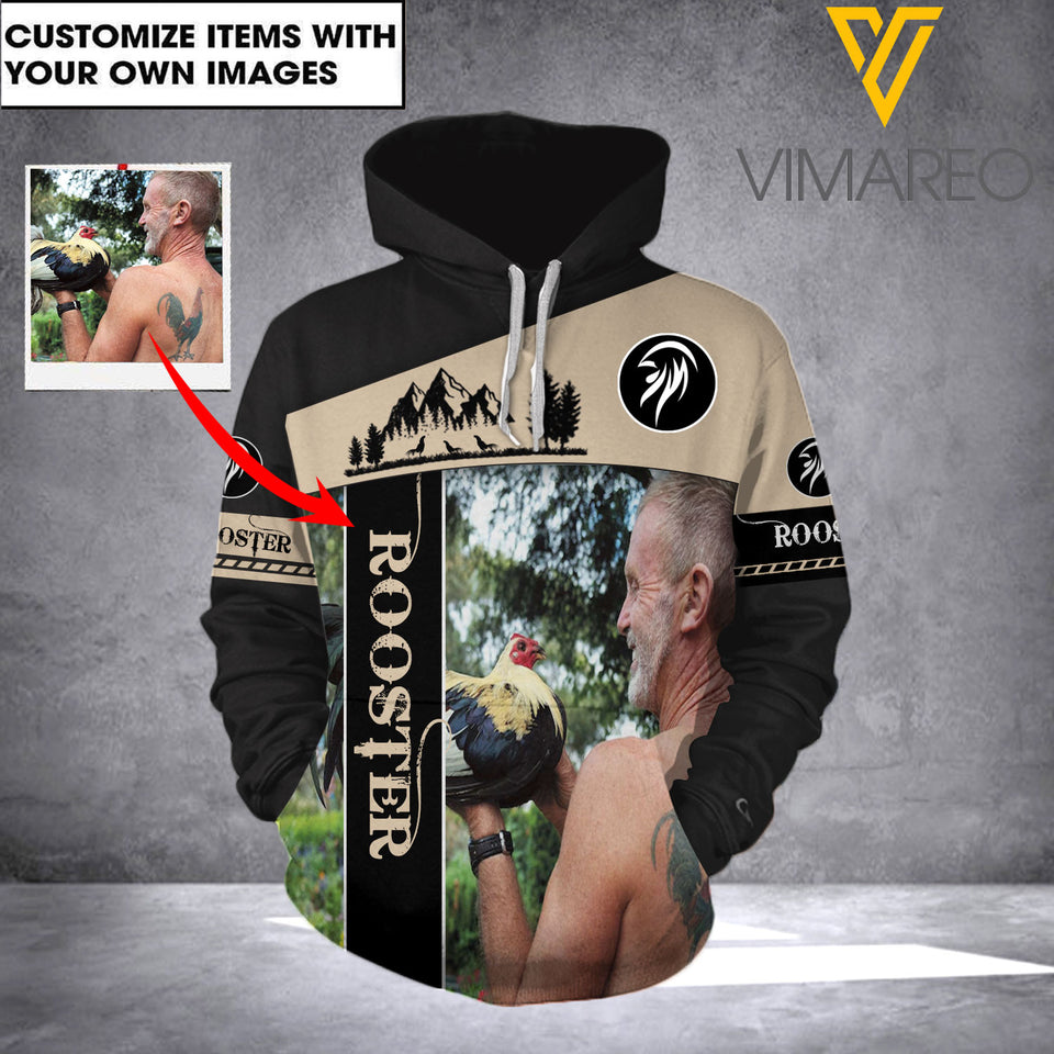PERSONALIZED ROOSTER HOODIE 3D PRINTED AUG-HQ23