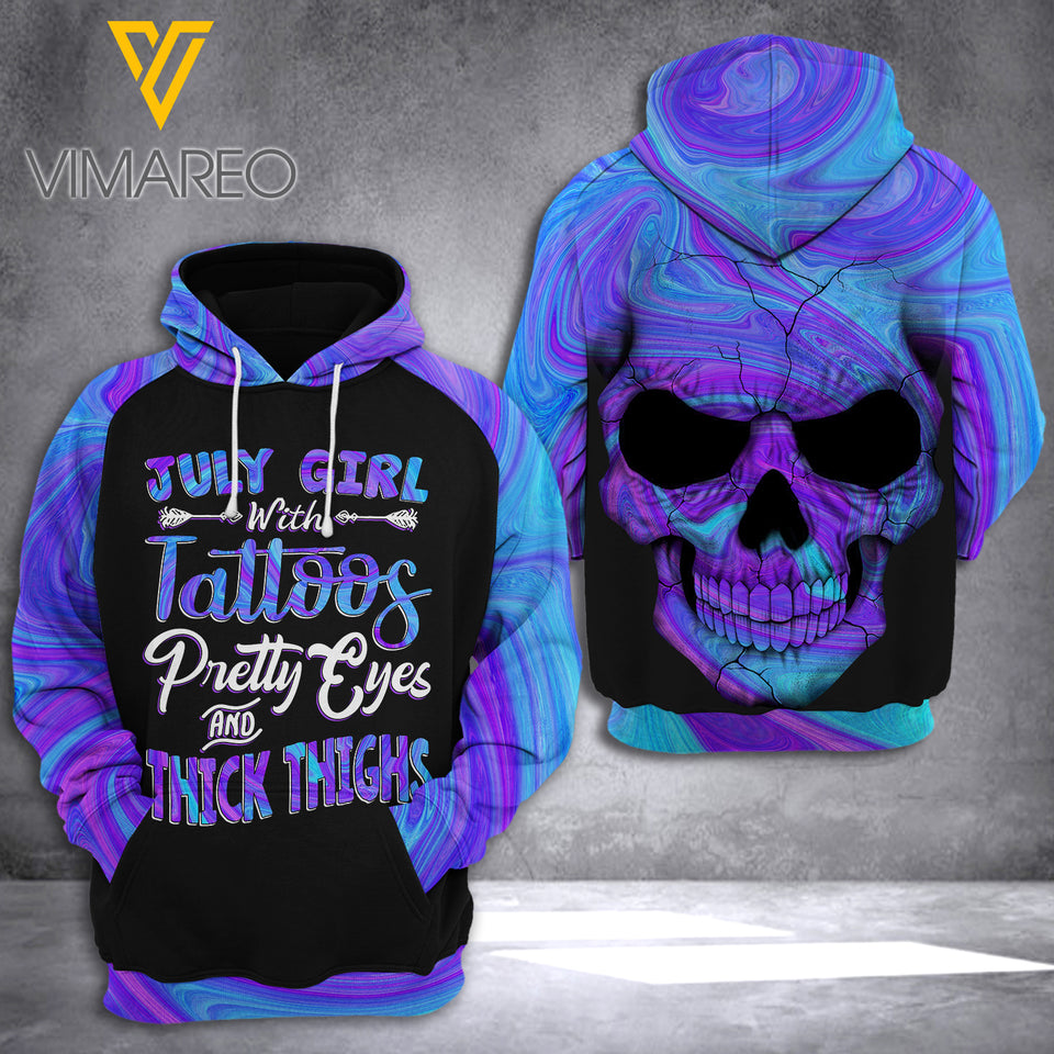 July Girl 3D printed hoodie XNDHR