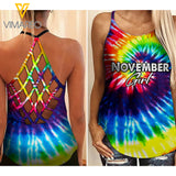 November Girl Criss-Cross Open Back Camisole Tank Top Legging TDWT