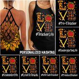 Teacher life personalized CRISS-CROSS OPEN BACK CAMISOLE TANK TOP