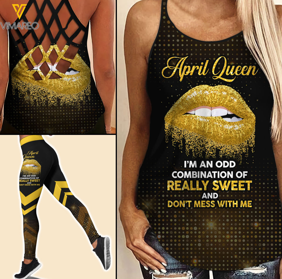 April Queen Criss-Cross Open Back Camisole Tank Top ZQ0104