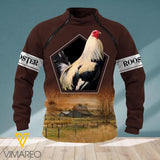 PERSONALIZED ROOSTER SWEATSHIRT OUTDOOR WARM JUE-HQ10