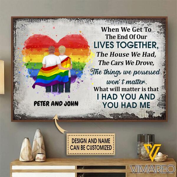 CUSTOMIZED LGBT COUPLE FAMILY CANVAS TNLN1606