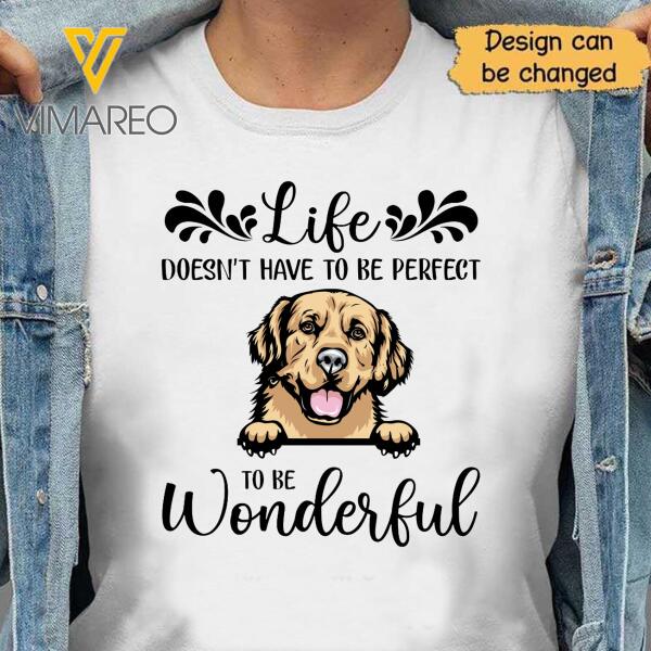 CUSTOMIZED WONDERFUL LIFE WITH DOG TSHIRT YYTT16