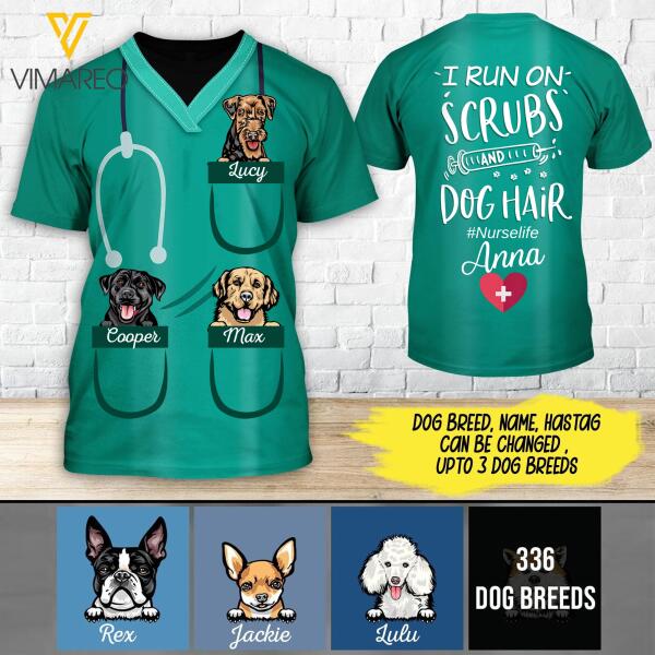 CUSTOMIZED DOG BREEDS NURSE TSHIRT TNMA1706
