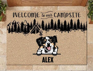 CUSTOMIZED DOG CAMPFIRE DOORMAT TNMD1606