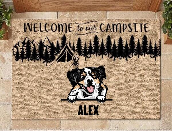 CUSTOMIZED DOG CAMPFIRE DOORMAT TNMD1606