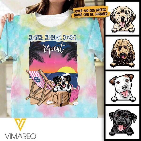 CUSTOMIZED GO THE BEACH WITH MY DOG TSHIRT