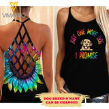 CUSTOMIZED JUST ONE MORE DOG CRISS CROSS TANK TNTQ0107