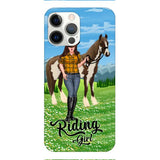 PERSONALIZED RIDING GIRL PHONE CASE PRINTED 3D NEYQ02