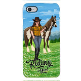 PERSONALIZED RIDING GIRL PHONE CASE PRINTED 3D NEYQ02
