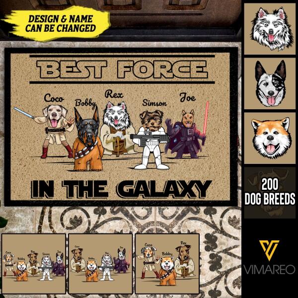 Personalized Best Force Dog Doormat JUL-MA05