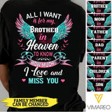 Personalized Family Member In Heaven Tshirt Printed 0607MAVH