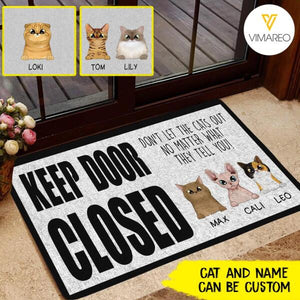 PERSONALIZED CAT DOORMAT HUL-LN06