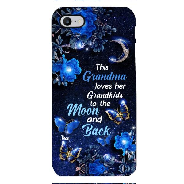 LOVE MOON AND BACK PERSONALIZED PHONE CASE 3D PRINTED