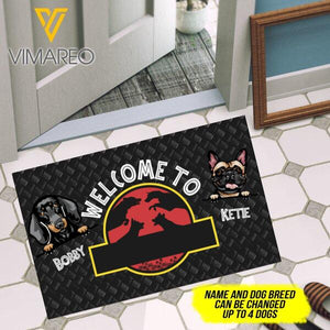 Personalized Dog Jurassic Doormat Printed JUL-DT09