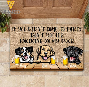 Personalized Dog Drink Beer Doormat JUL-MD09