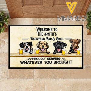PERSONALIZED DOG DOORMAT PRINTED JUL-HQ09